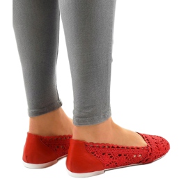 Ballerines rouges ajourées 4701 3
