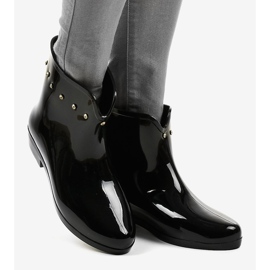 Galoches courtes noires avec zircones cubiques SD97E-1 2