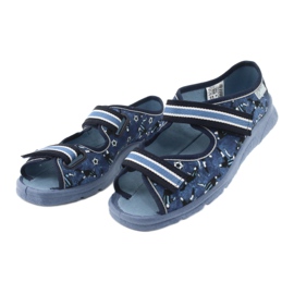 Chaussures pour enfants Befado 969Y141 blanche bleu marin bleu 3