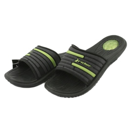 Chaussons de piscine homme Rider 82735 noir / vert gris 2
