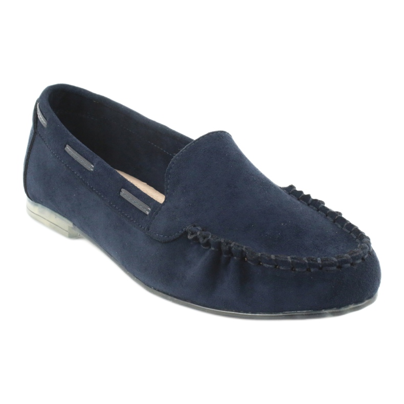 Mocassins femme en daim Sergio Leone 722 bleu marine 1