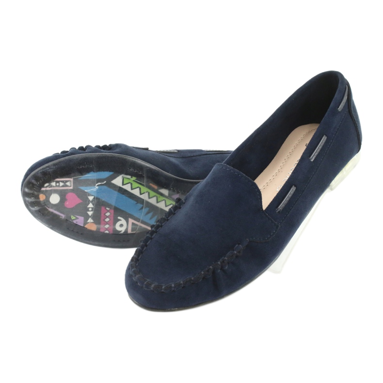 Mocassins femme en daim Sergio Leone 722 bleu marine 5