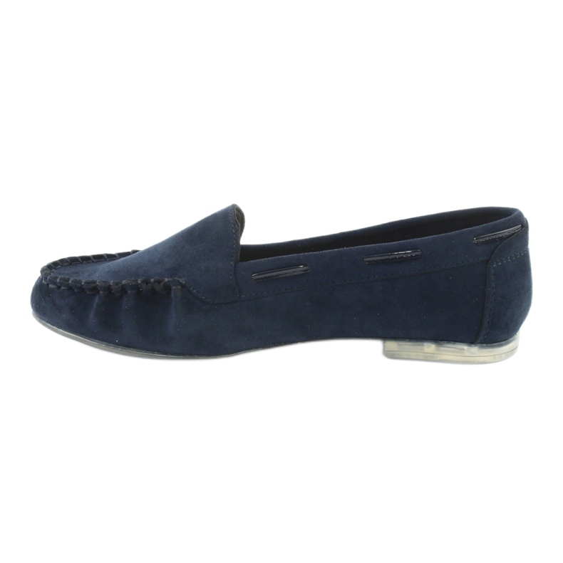 Mocassins femme en daim Sergio Leone 722 bleu marine 2