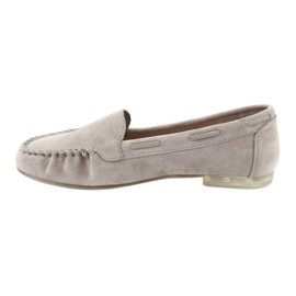 Mocassins en daim gris pour femme Sergio Leone 722 2