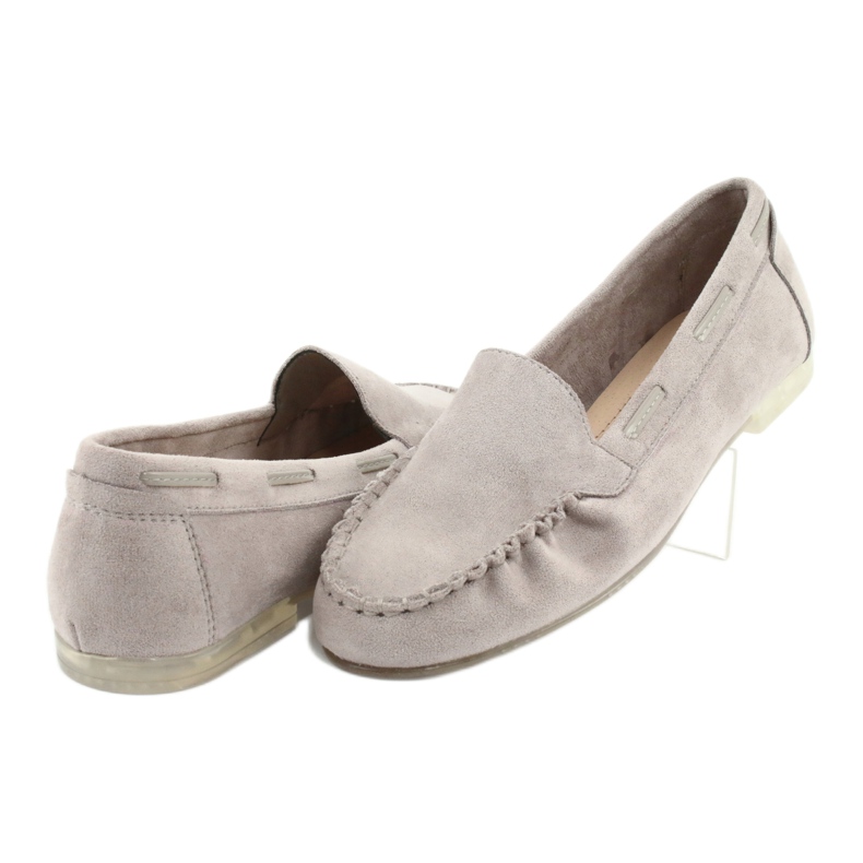 Mocassins en daim gris pour femme Sergio Leone 722 4