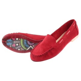 Mocassins femme en daim Sergio Leone 722 rouge 6
