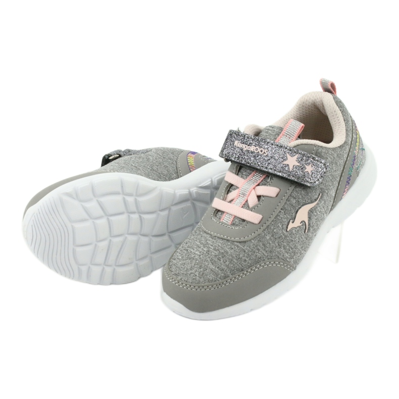 Kangaroos 02051 Chaussures de sport gris / rose pour enfants 5