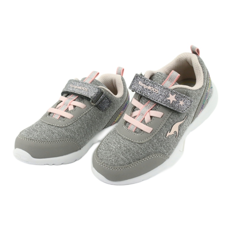 Kangaroos 02051 Chaussures de sport gris / rose pour enfants 3