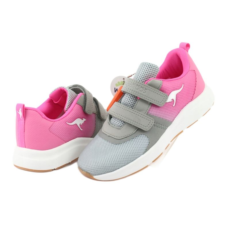 KangaROOS Chaussures de sport Velcro 18506 gris / rose fluo 4