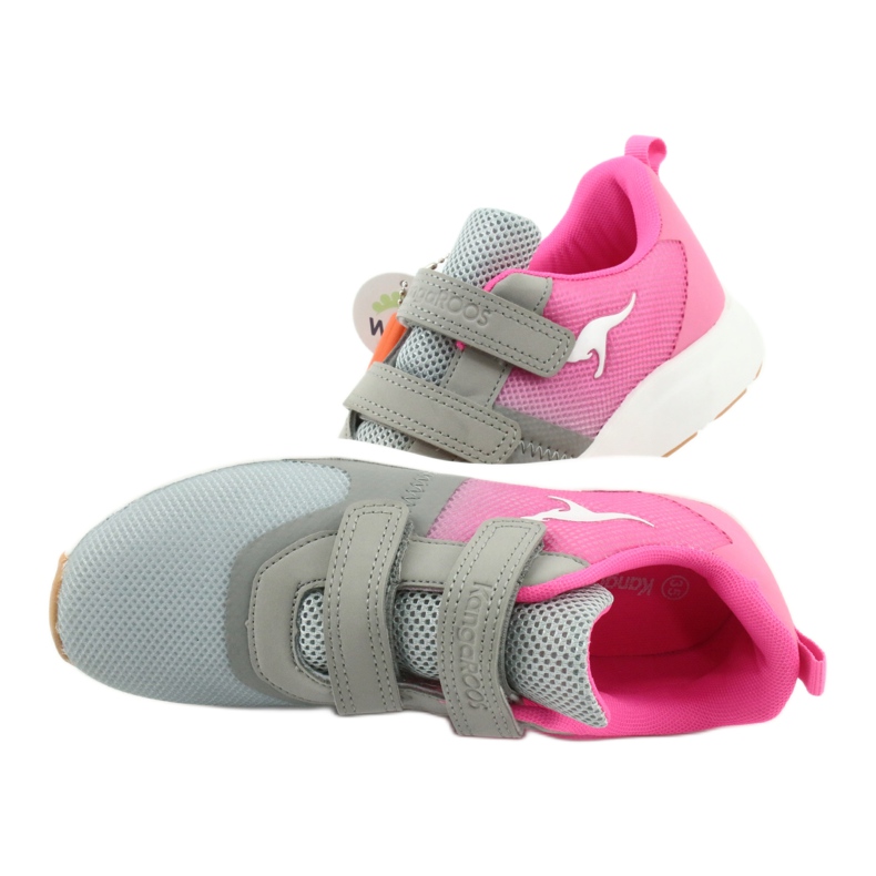 KangaROOS Chaussures de sport Velcro 18506 gris / rose fluo 6