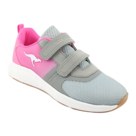 KangaROOS Chaussures de sport Velcro 18506 gris / rose fluo 1