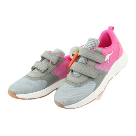 KangaROOS Chaussures de sport Velcro 18506 gris / rose fluo 3