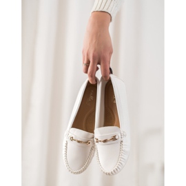 Fama Mocassins élégants blanc 2