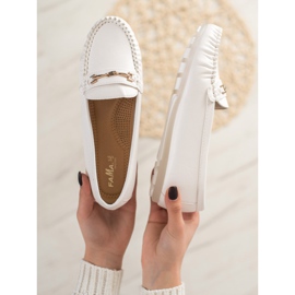 Fama Mocassins élégants blanc 1