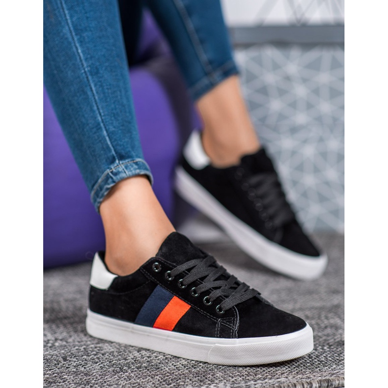 SDS Chaussures de sport sur semelle épaisse noir 1