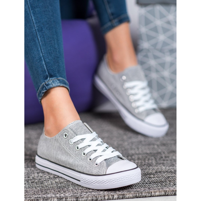SDS Baskets en textile gris 1