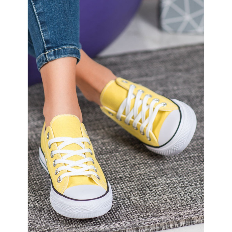 SDS Baskets en textile jaune 2