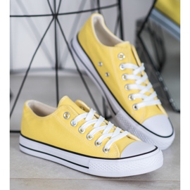 SDS Baskets en textile jaune 4