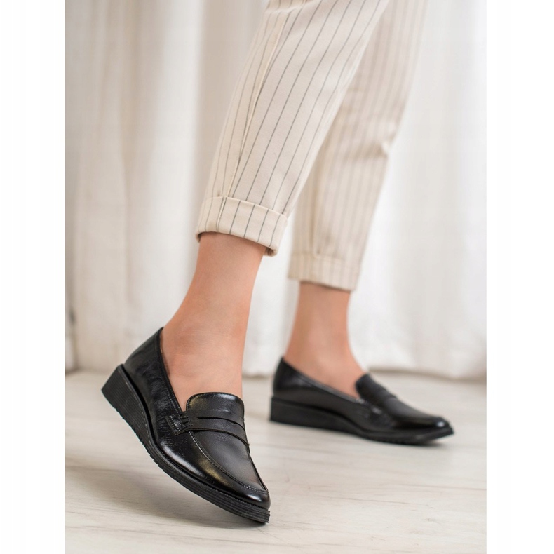 Goodin Mocassins compensés noirs 1