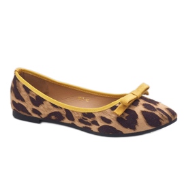 Mocassins léopard ballerines HH17 brun 1