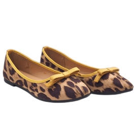 Mocassins léopard ballerines HH17 brun 2