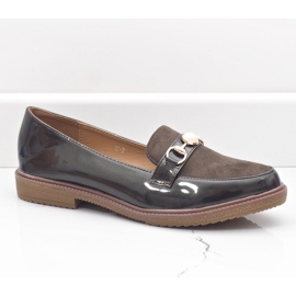 Mocassins verts, chaussures femme W-7 1