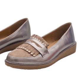 Chaussures compensées laquées kaki W-2 vert 2