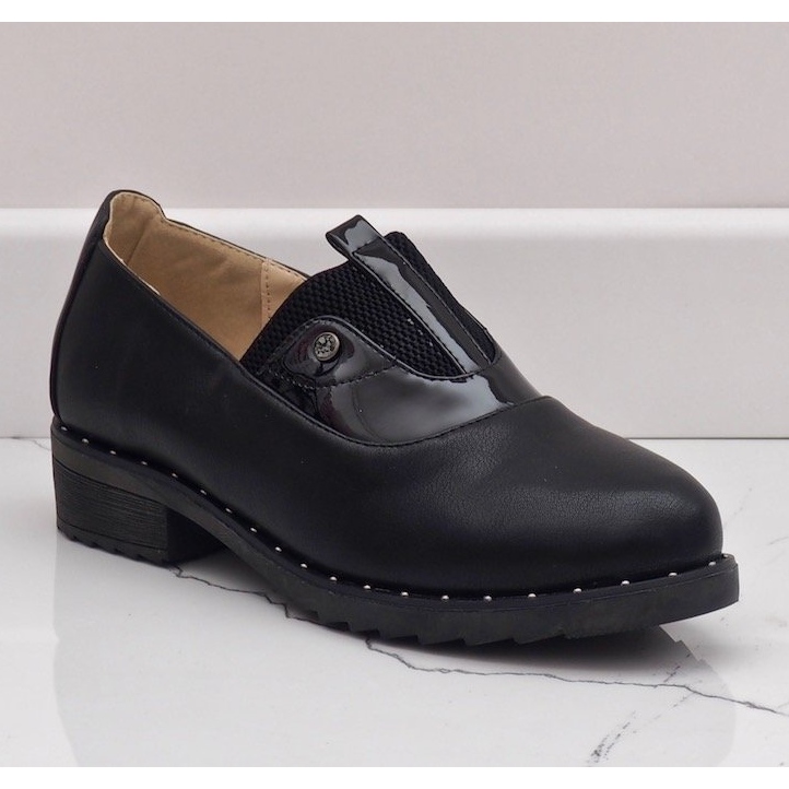 Chaussures à enfiler noires avec clous X527 le noir 1