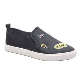 Baskets noires à imprimés G82-1 le noir 1