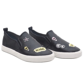 Baskets noires à imprimés G82-1 le noir 2