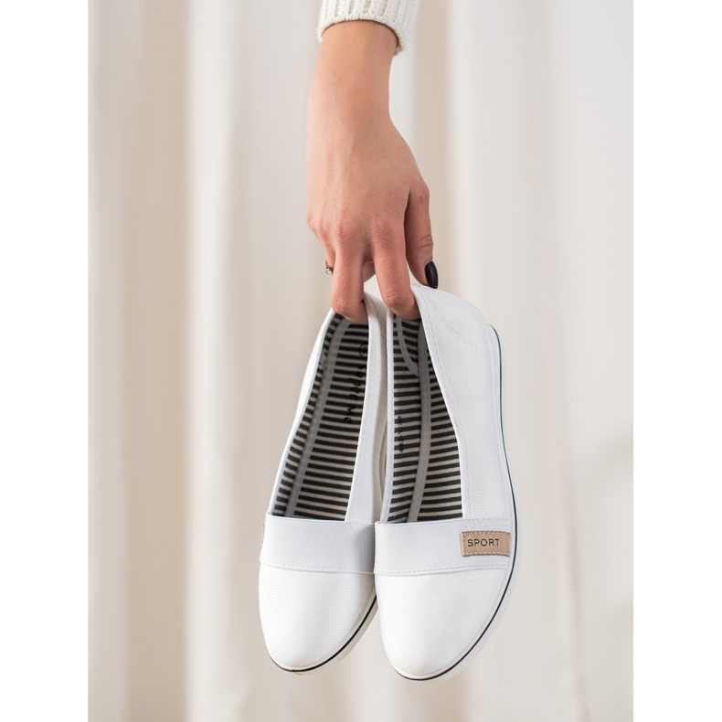 Super Me Ballerines Compensées Sport blanche 1 Super Me Ballerines Compensées Sport blanche 1