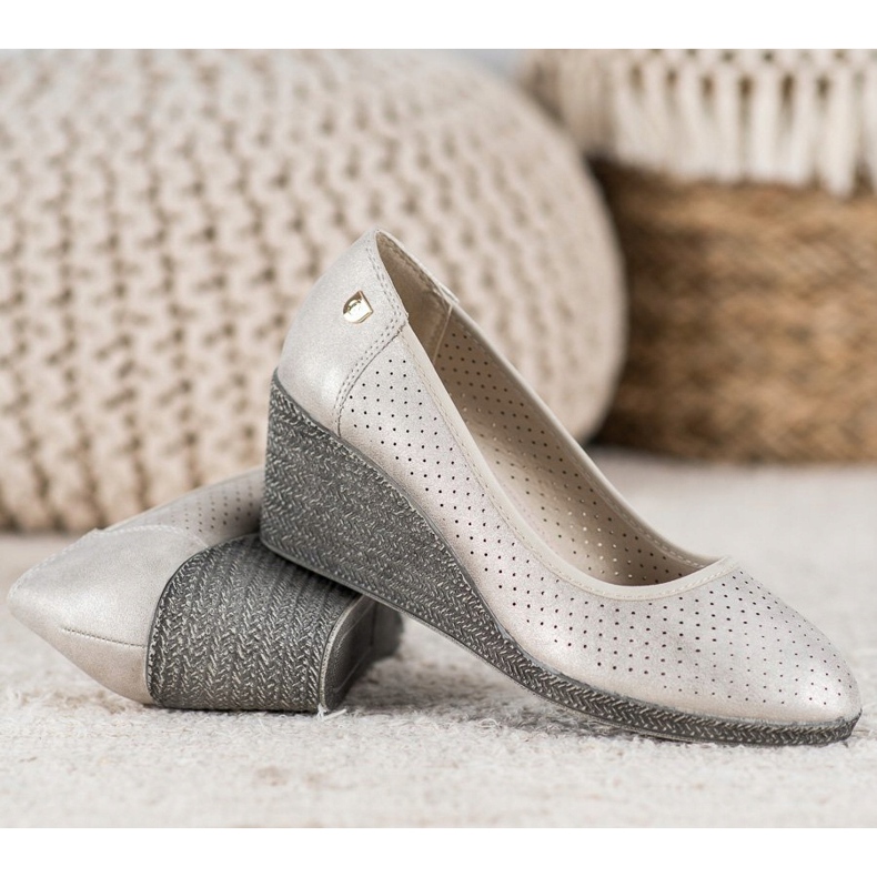 Pompes compensées légères beige 2