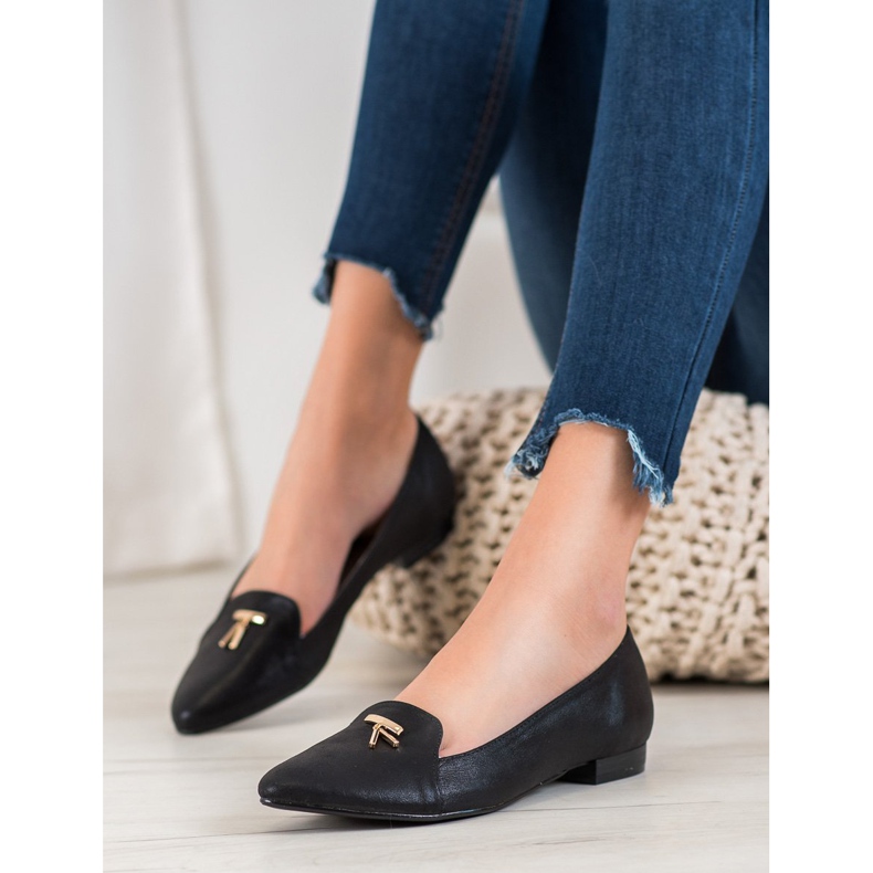 Goodin Ballerines noires brillantes le noir 2 Goodin Ballerines noires brillantes le noir 2