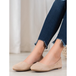 SHELOVET Ballerines confortables brun 1