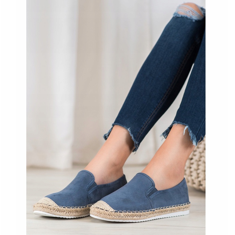 Goodin Espadrilles en daim bleu 2