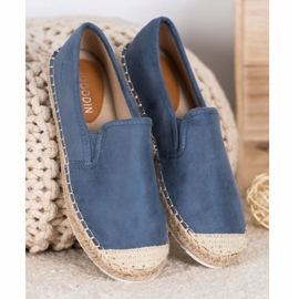 Goodin Espadrilles en daim bleu 4