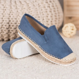 Goodin Espadrilles en daim bleu 5