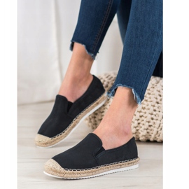 Goodin Espadrilles en daim le noir 1