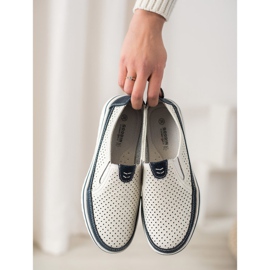 Goodin Chaussures en cuir léger blanc 1