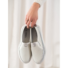 Goodin Chaussures en cuir léger blanche 1
