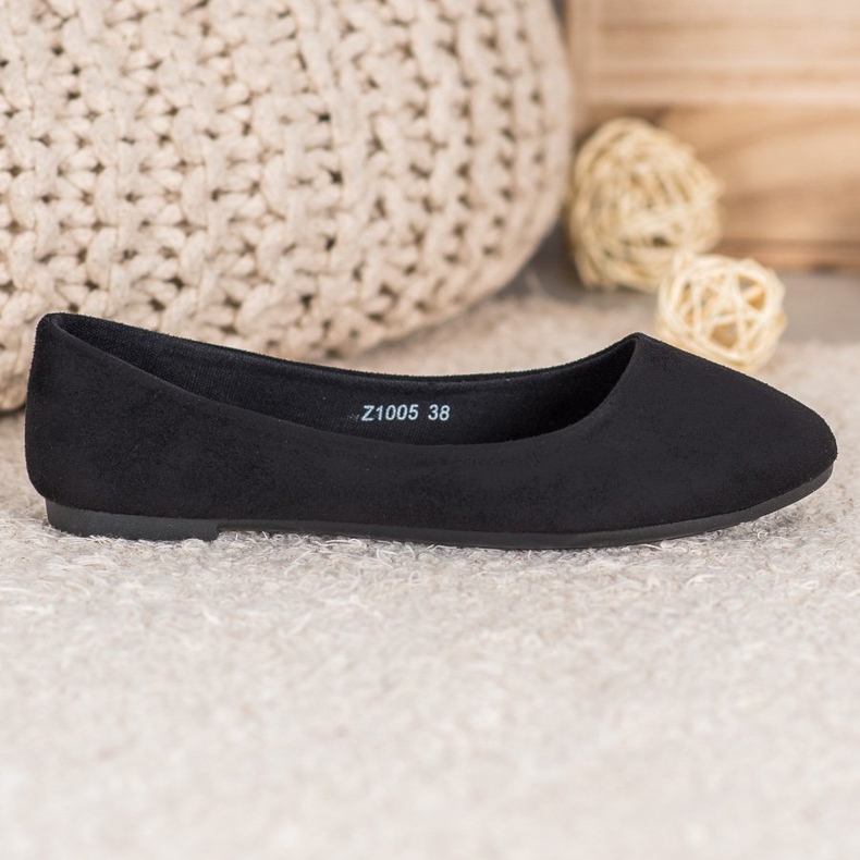 SHELOVET Ballerines confortables noir 2