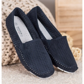 Goodin Chaussures à enfiler ajourées bleu 2