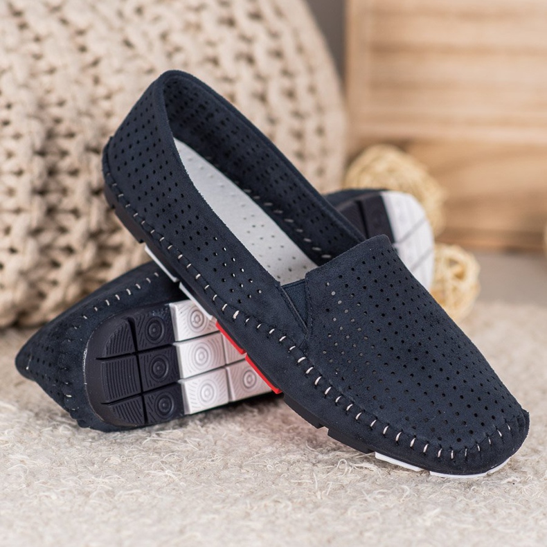 Goodin Chaussures à enfiler ajourées bleu 1