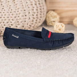 Goodin Mocassins en daim avec ceinture bleu 5