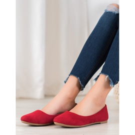 SHELOVET Ballerines confortables rouge 2