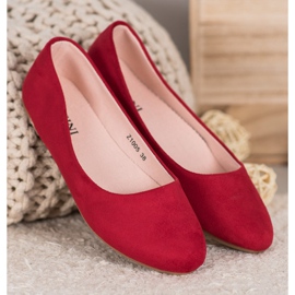 SHELOVET Ballerines confortables rouge 1