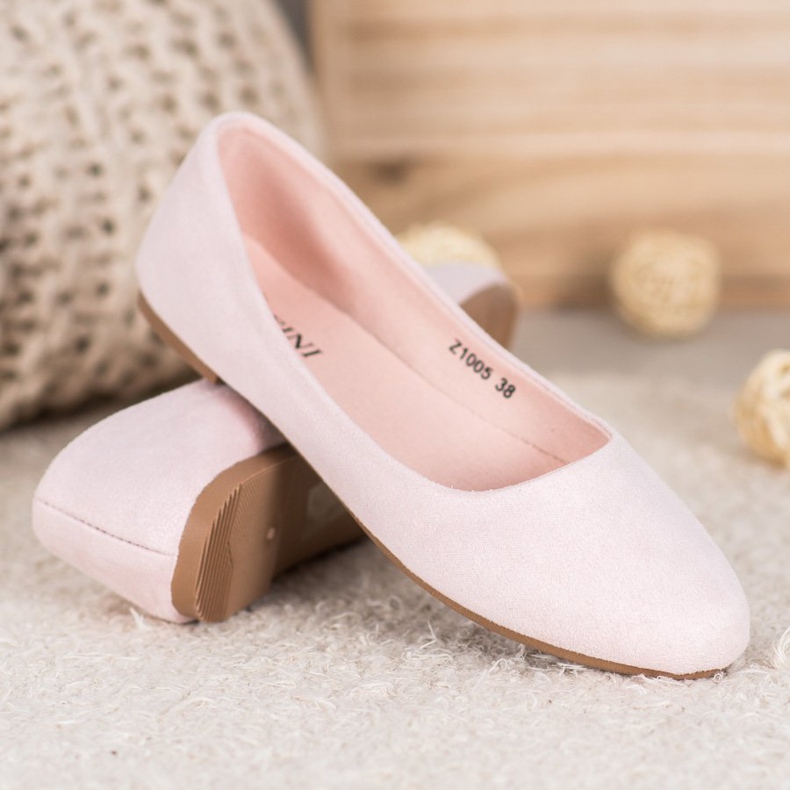 SHELOVET Ballerines confortables rose 2