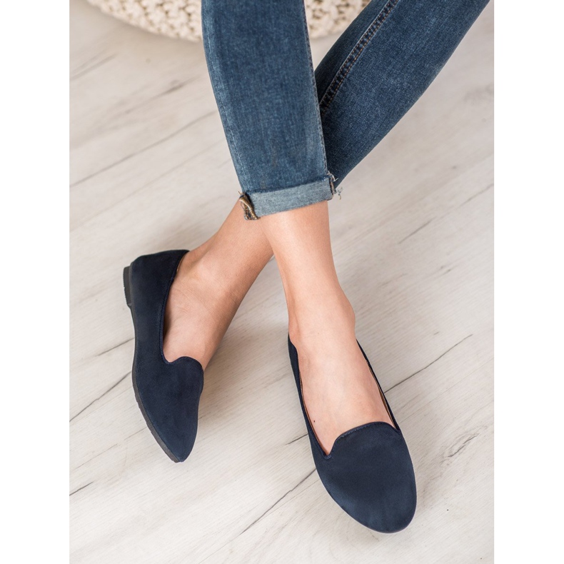 Clowse Seigneurs en daim classiques bleu marin 1