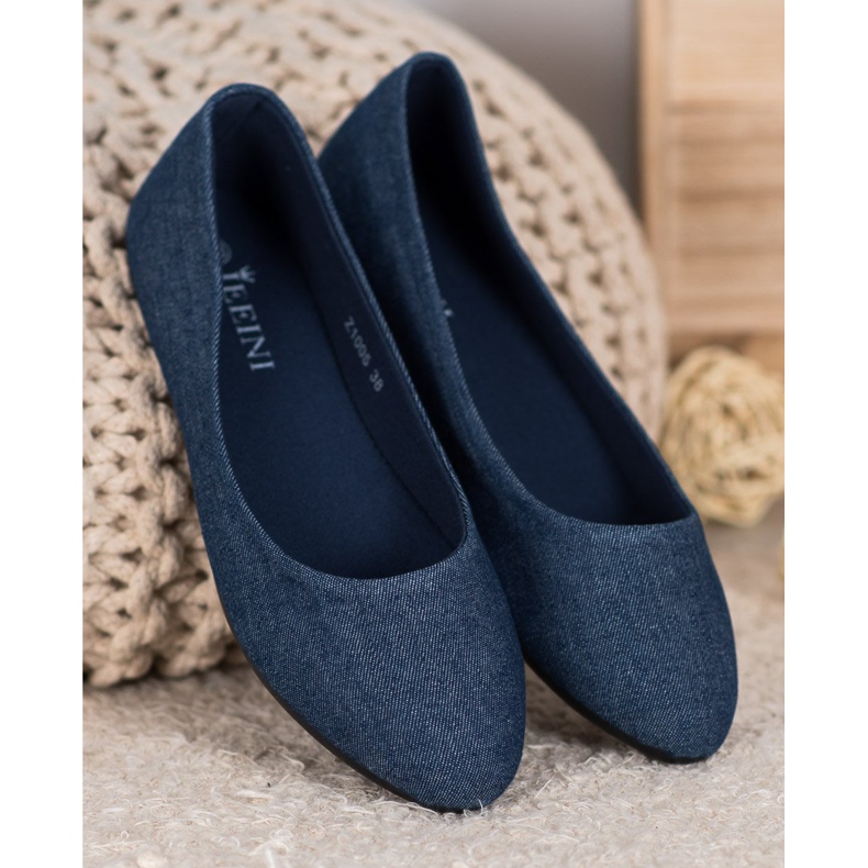 SHELOVET Ballerines confortables bleu 1
