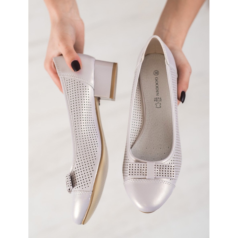 Goodin Escarpins Ajourés Avec Un Noeud multicolore rose 1